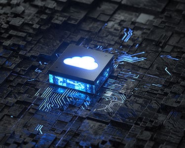 3D rendering of cloud computing and network security concept