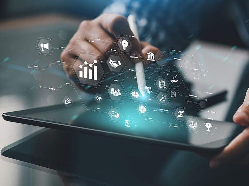 Business-person-working-with-economic-virtual-innovation-operation-involving-automation-process