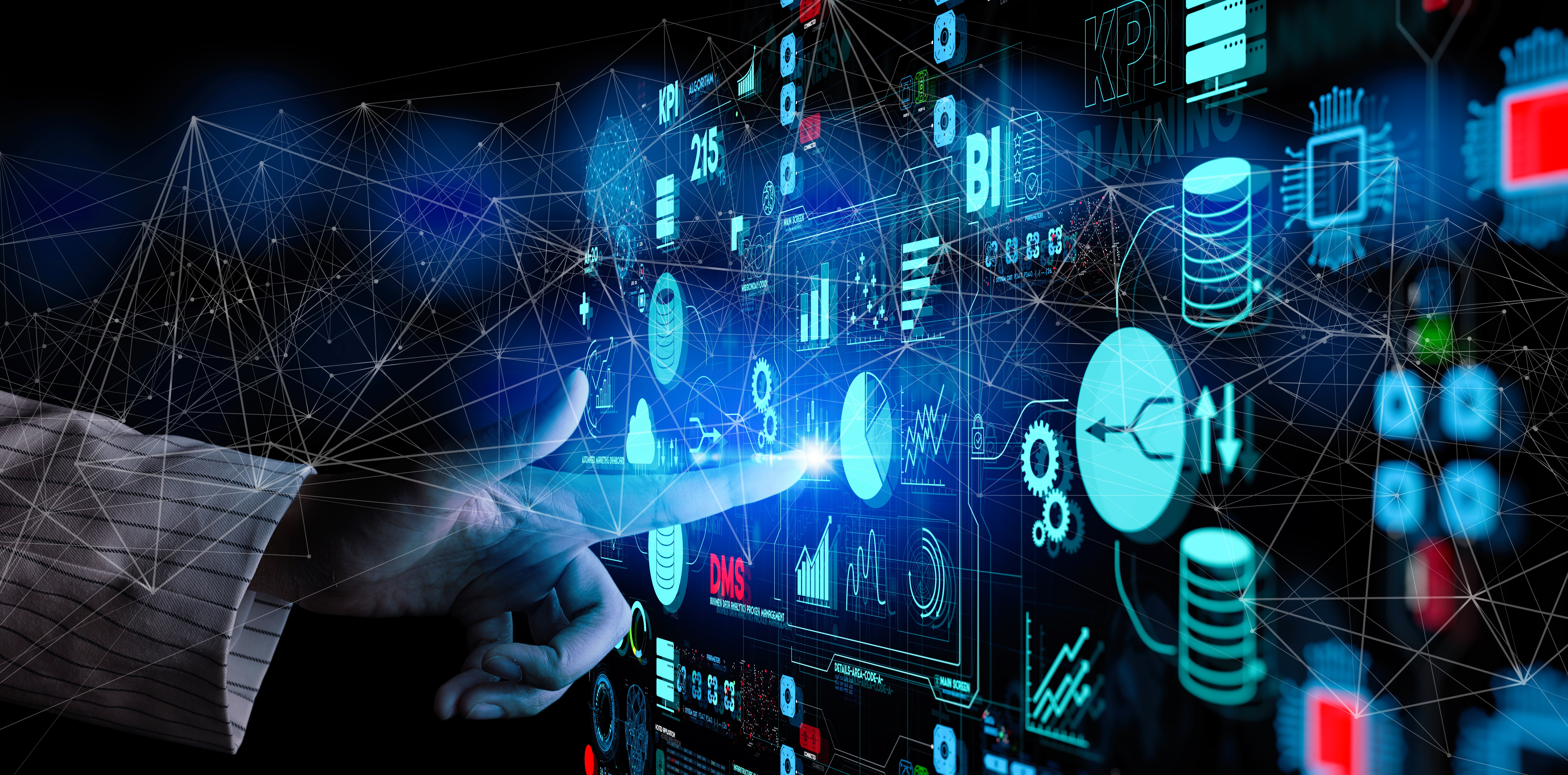business-data-analytics-process-management-with-businesswoman-hand-touching-connected-gear-cogs