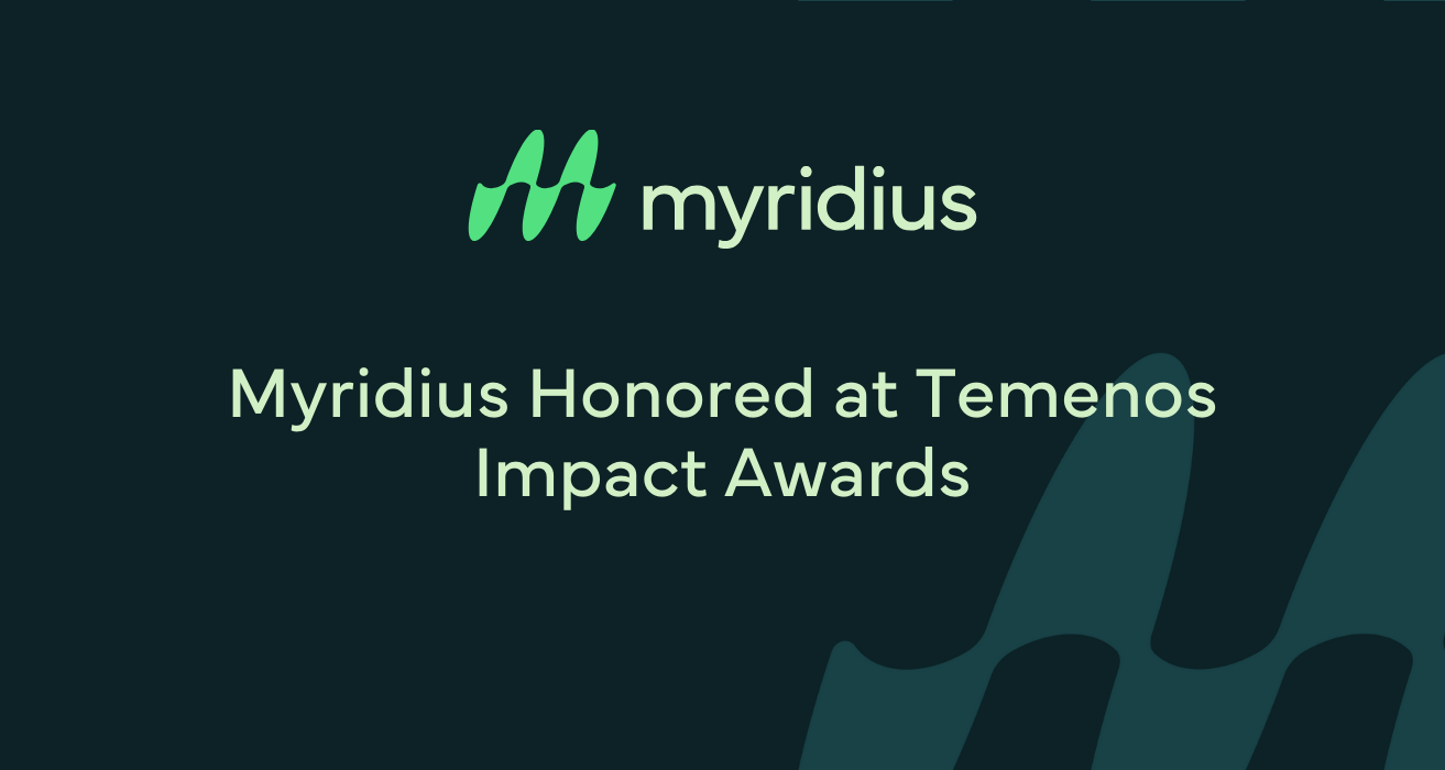 Myridius Celebrated as Winner at Temenos Impact Awards